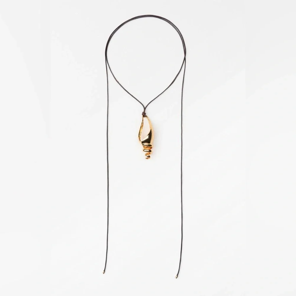 Zara Sea Shell Cord Necklace
